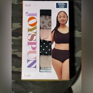 Joyspun Women's Brief Panties 6-Pack NWT
